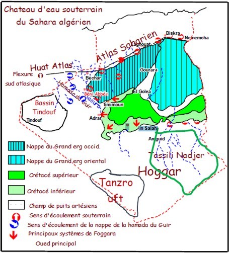 Groundwater in the Algerian Sahara (Merzougui, 2007).