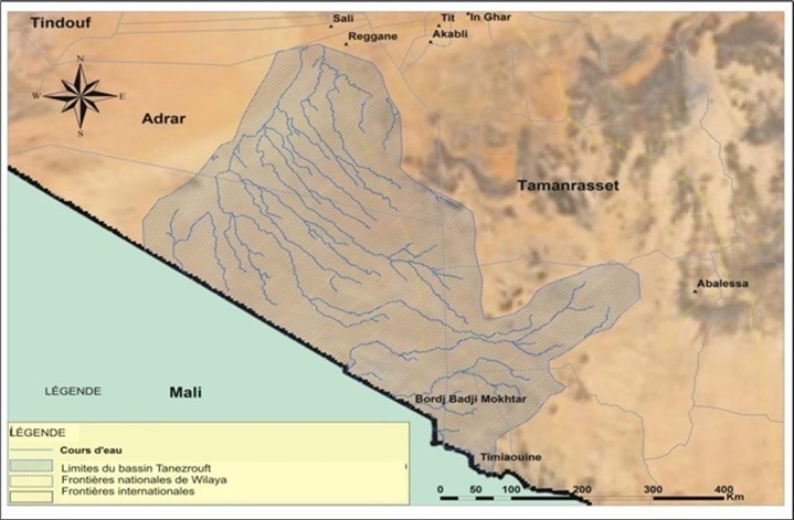 Situation of the Tanezrouft basin.